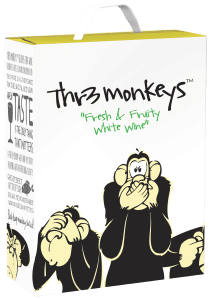Thr3 Monkeys Fresh & fruity White Wine BIB 300 cl