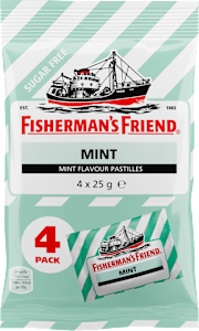 Fisherman's Friend Mint flavour Pastilles Sugarfree 4-pack 100 g