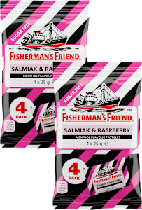 Fisherman's Friend Salmiak-Raspberry Pastilles Sugarfree 4-pack 2x100 g