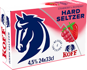 Koff Hard Seltzer Strawberry-Raspberry 24x33 cl