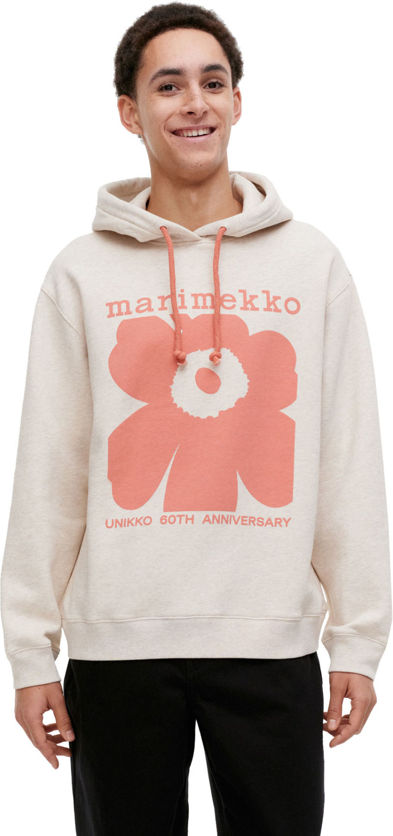 marimekko UNIKKO 60TH ANNIVERSARY パーカー Marimekko - Hoodie Beige Melange, Peach