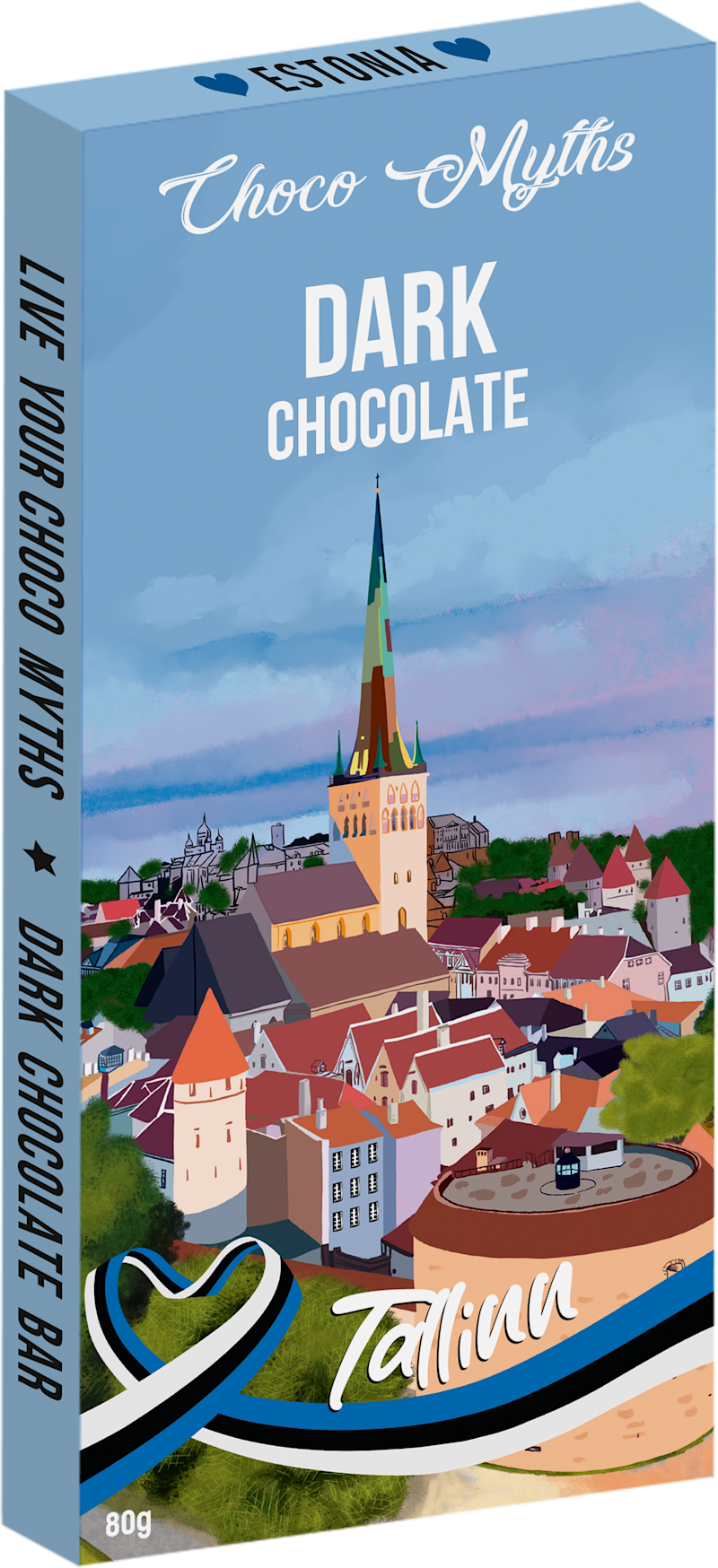 Choco Myths - Dark Chocolate Bar Tallinn 80 g