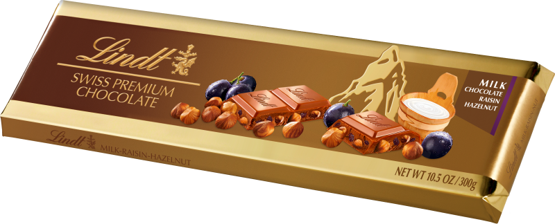 Lindt - GOLD Milk Raisin Hazelnut 300 g