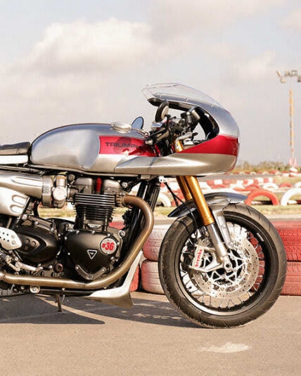 Tamarit Bike number 36 Dakota in a Cafe Racer chrome 80 s style