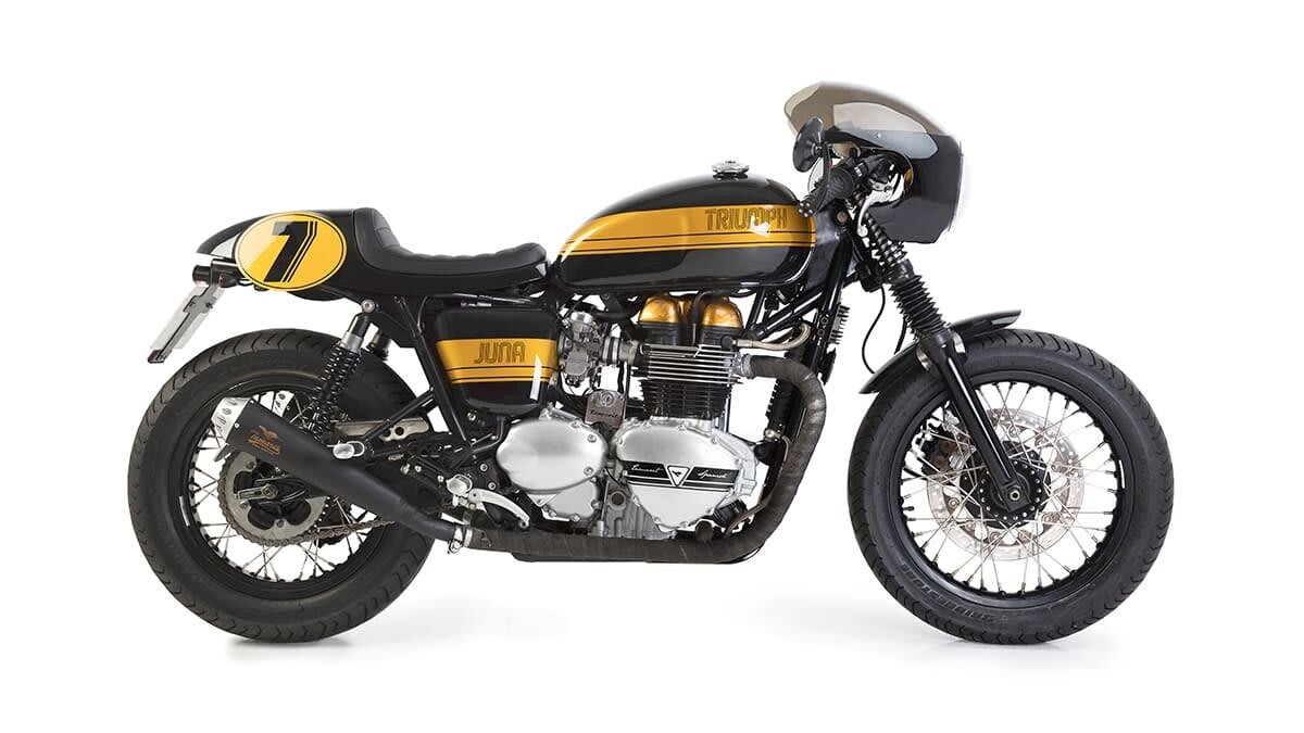 triumph thruxton 900 cafe racer tamarit juna