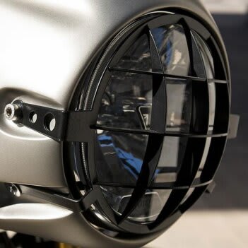 Grille De Protection De Phare Avant Pour Triumph Street Twin 900 Et Street Scrambler (2016-2020) - Noir, Diamètre 180 Mm