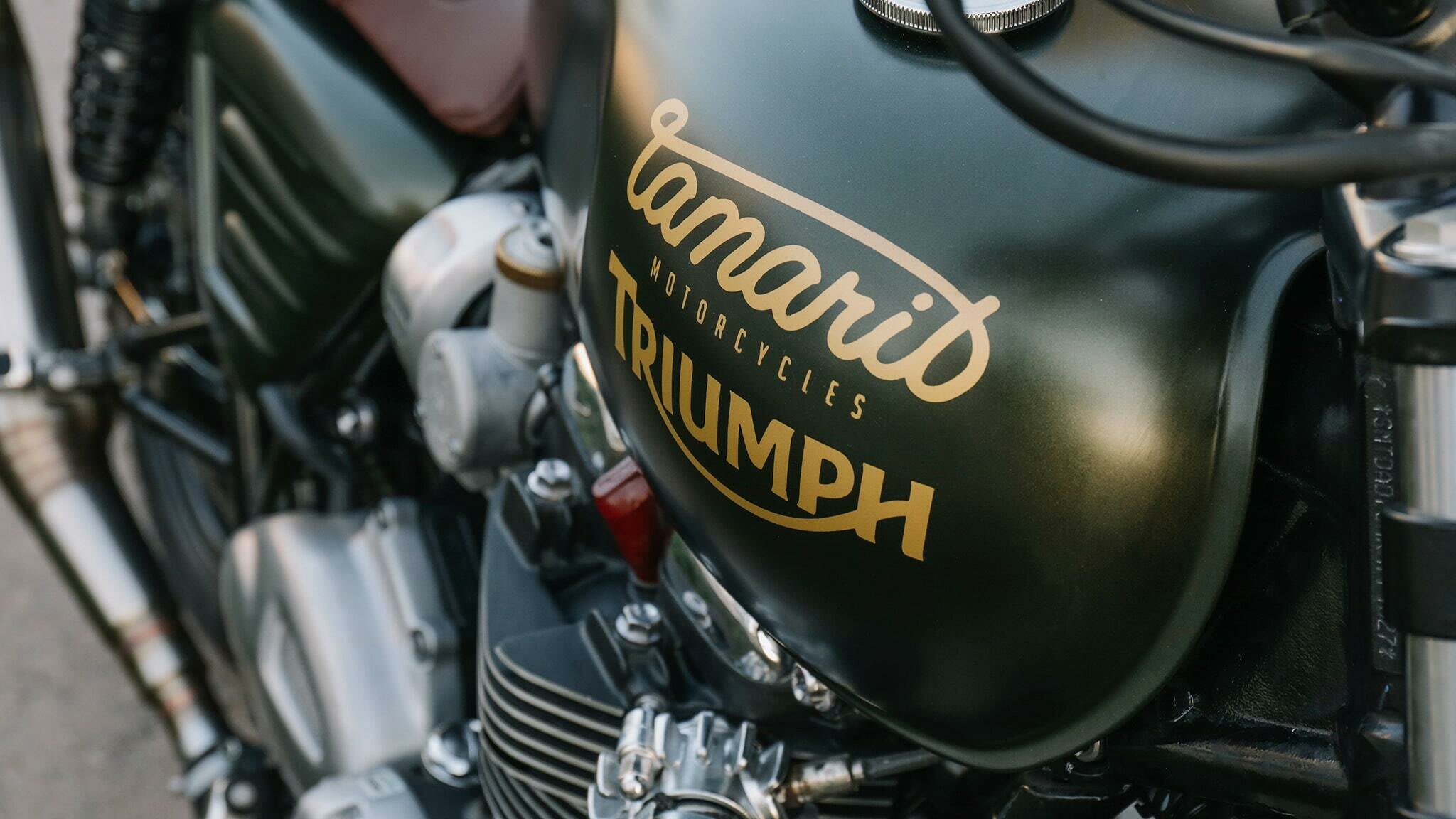 triumph bonneville t120 brat style tamarit muralla