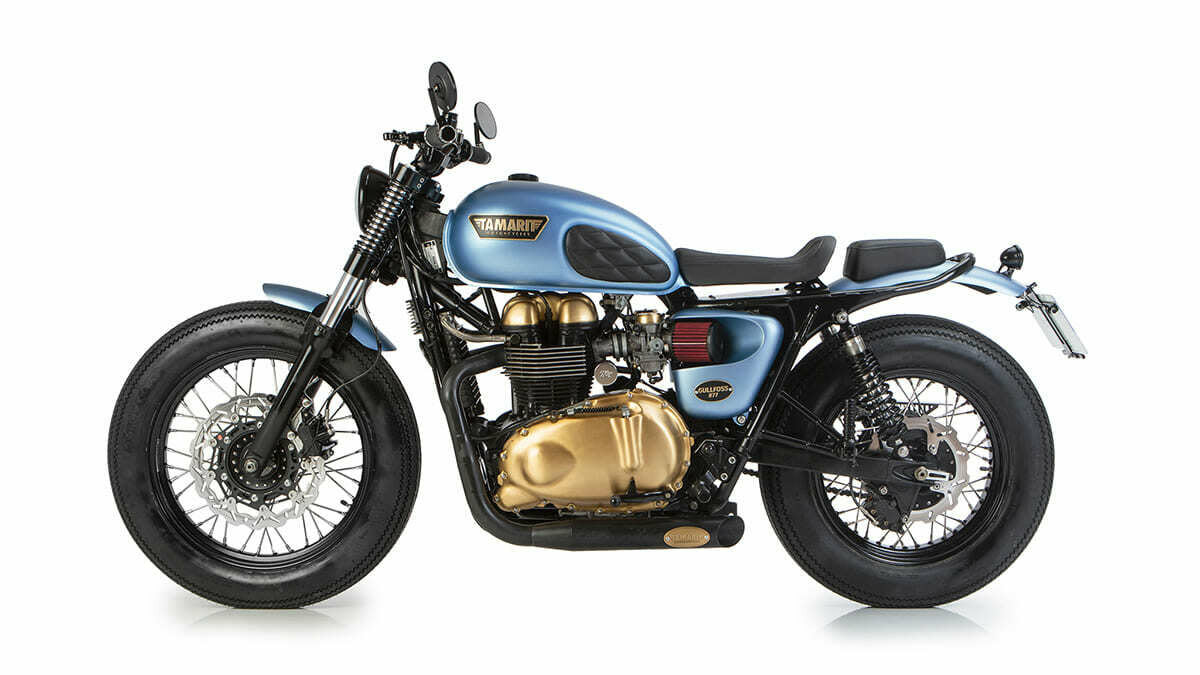 triumph bonneville 900 bratstyle tamarit gullfoss