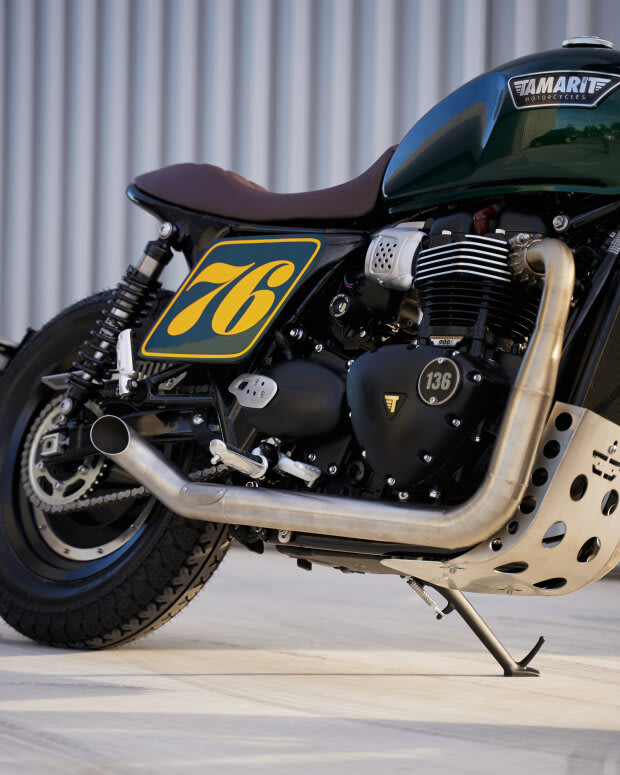 triumph bonneville t100 brat style tamarit doudbike