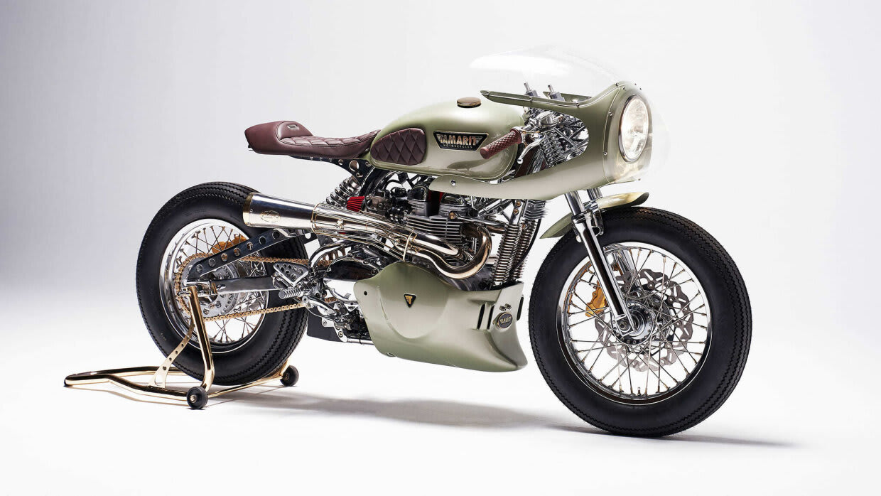 triumph thruxton 900 cafe racer jade