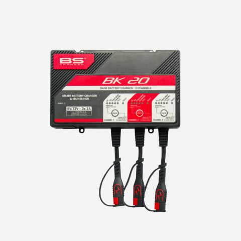 BS Batería BK20 Cargador de Batería Inteligente -6V/12V 3x2A