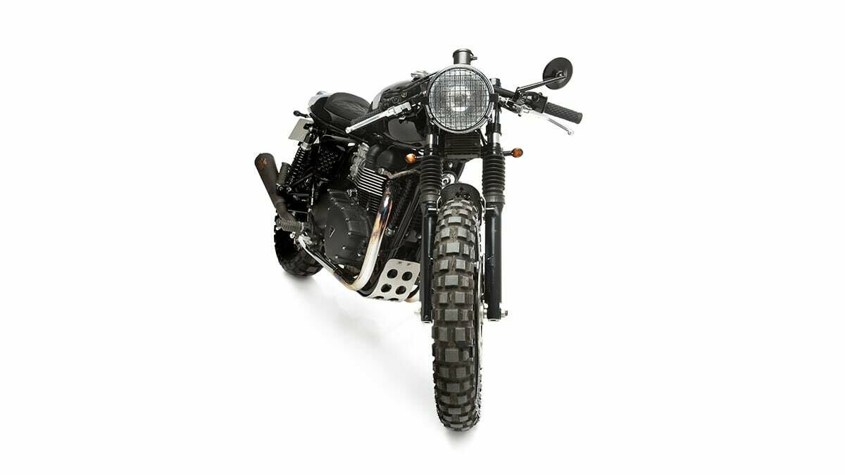 triumph bonneville t100 cafe racer tamarit eme black