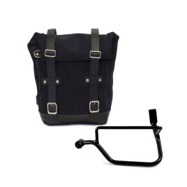 Bolso lateral dividido en cuero + armazón Triumph Street Twin 900 U002+1017SX