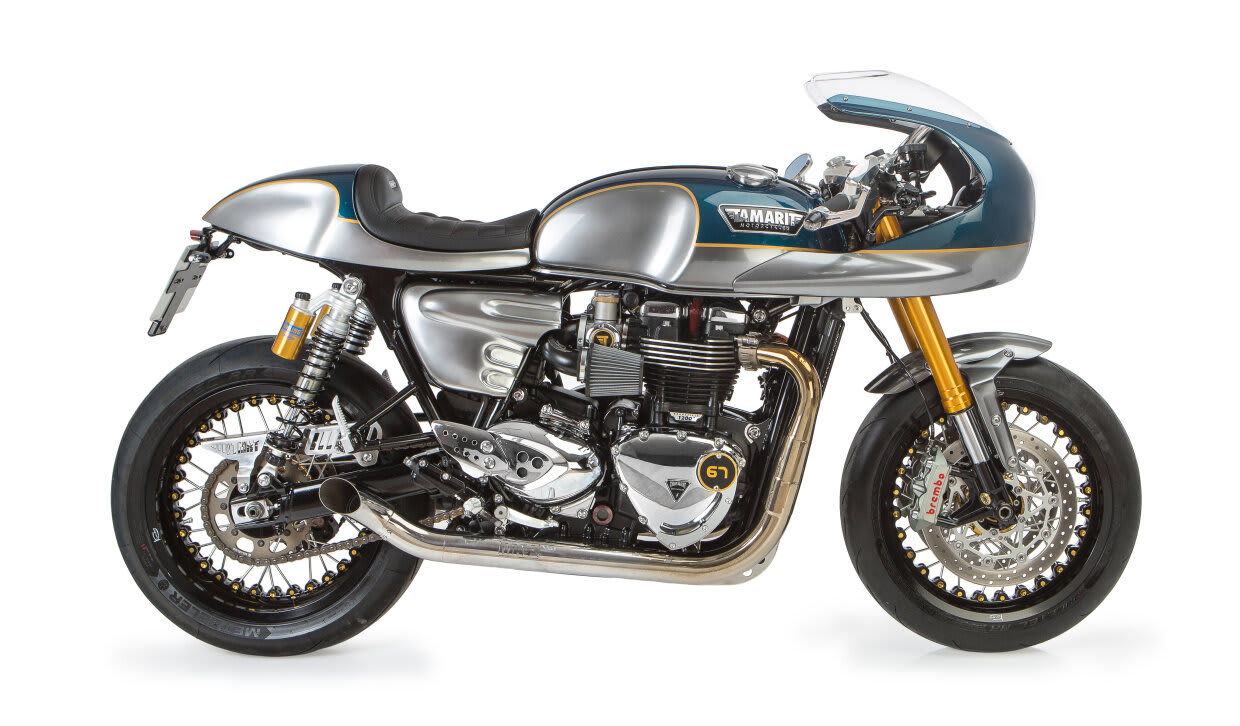 triumph thruxton r cafe racer tamarit dakota iglesias