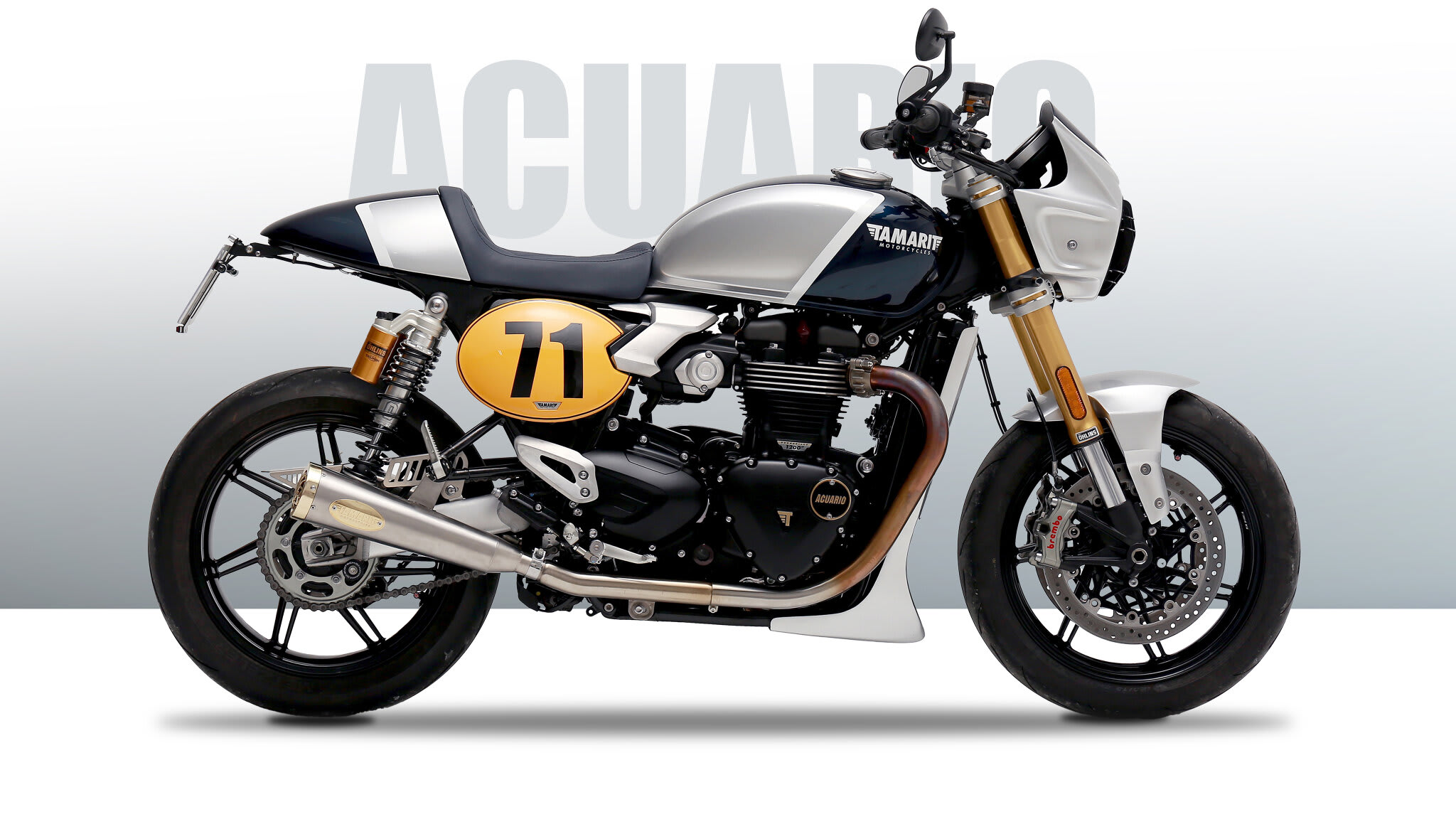 triumph speed twin 1200rs cafe racer tamarit acuario