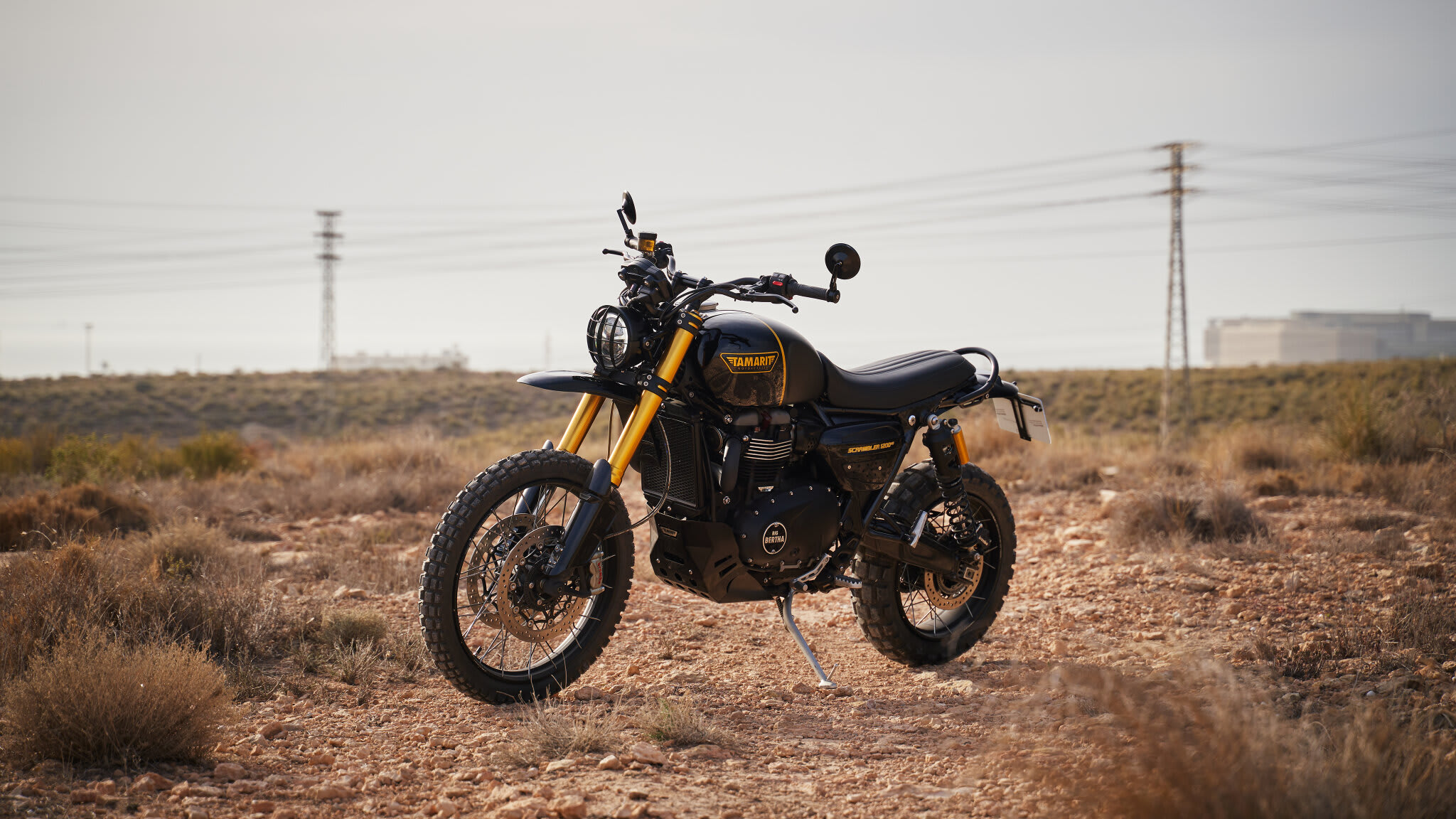 triumph scrambler 1200xe scrambler tamarit big bertha
