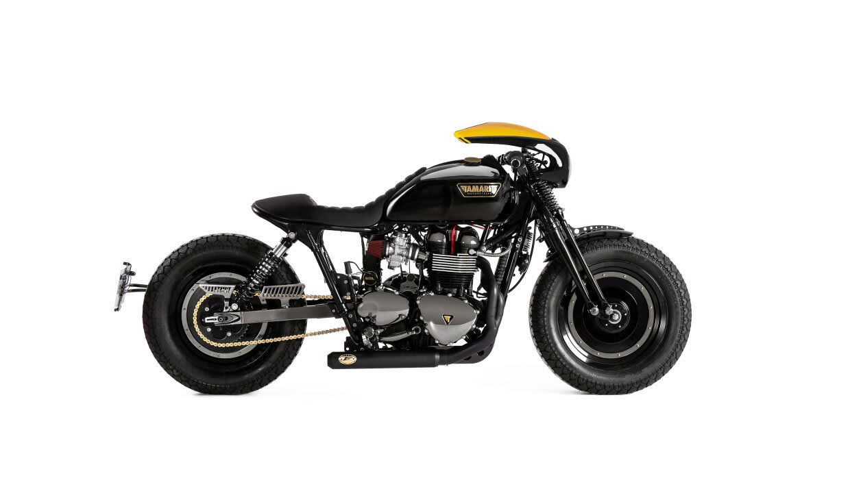 triumph bonneville t100 caferacer tamarit vaélica