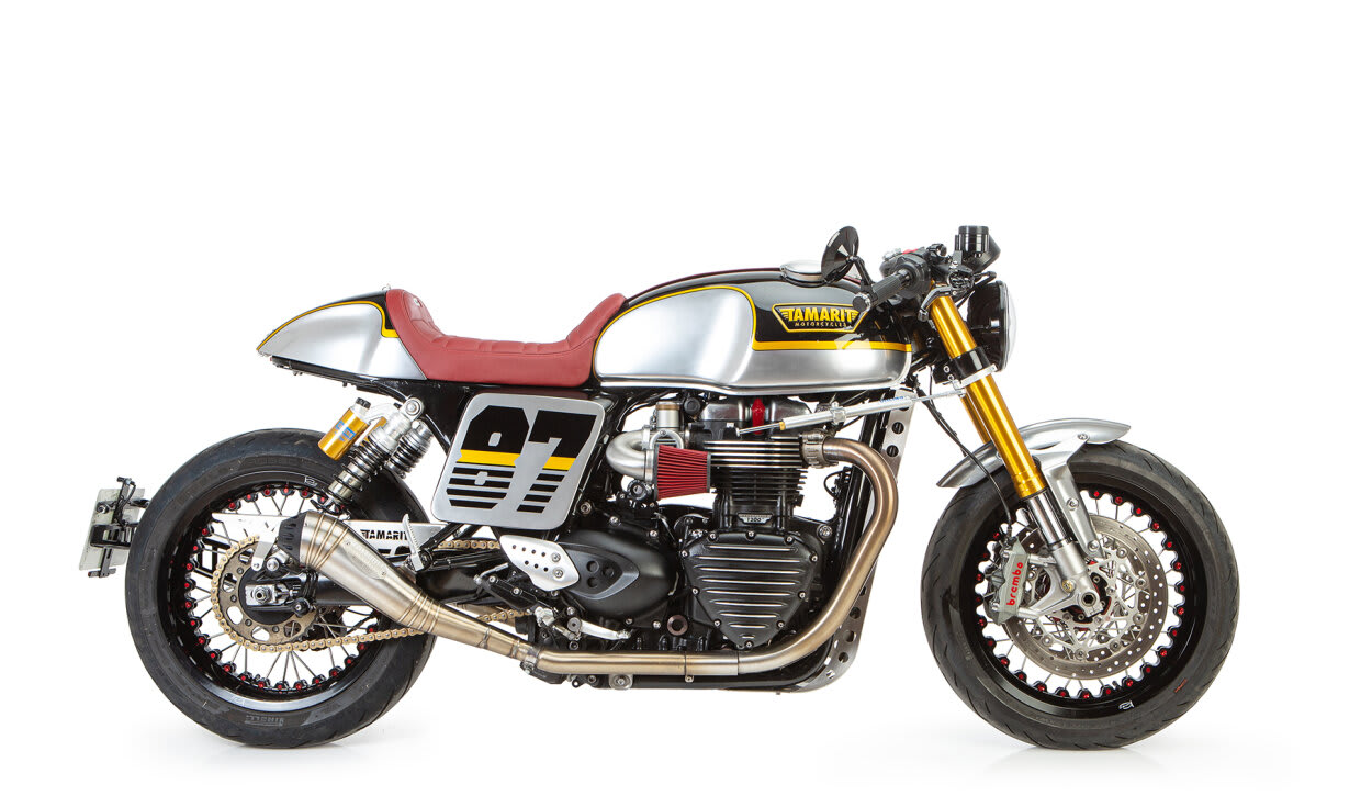 triumph thruxton 900 cafe racer tamarit gullwing