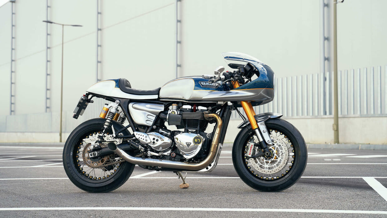 triumph thruxton r cafe racer tamarit dakota iglesias