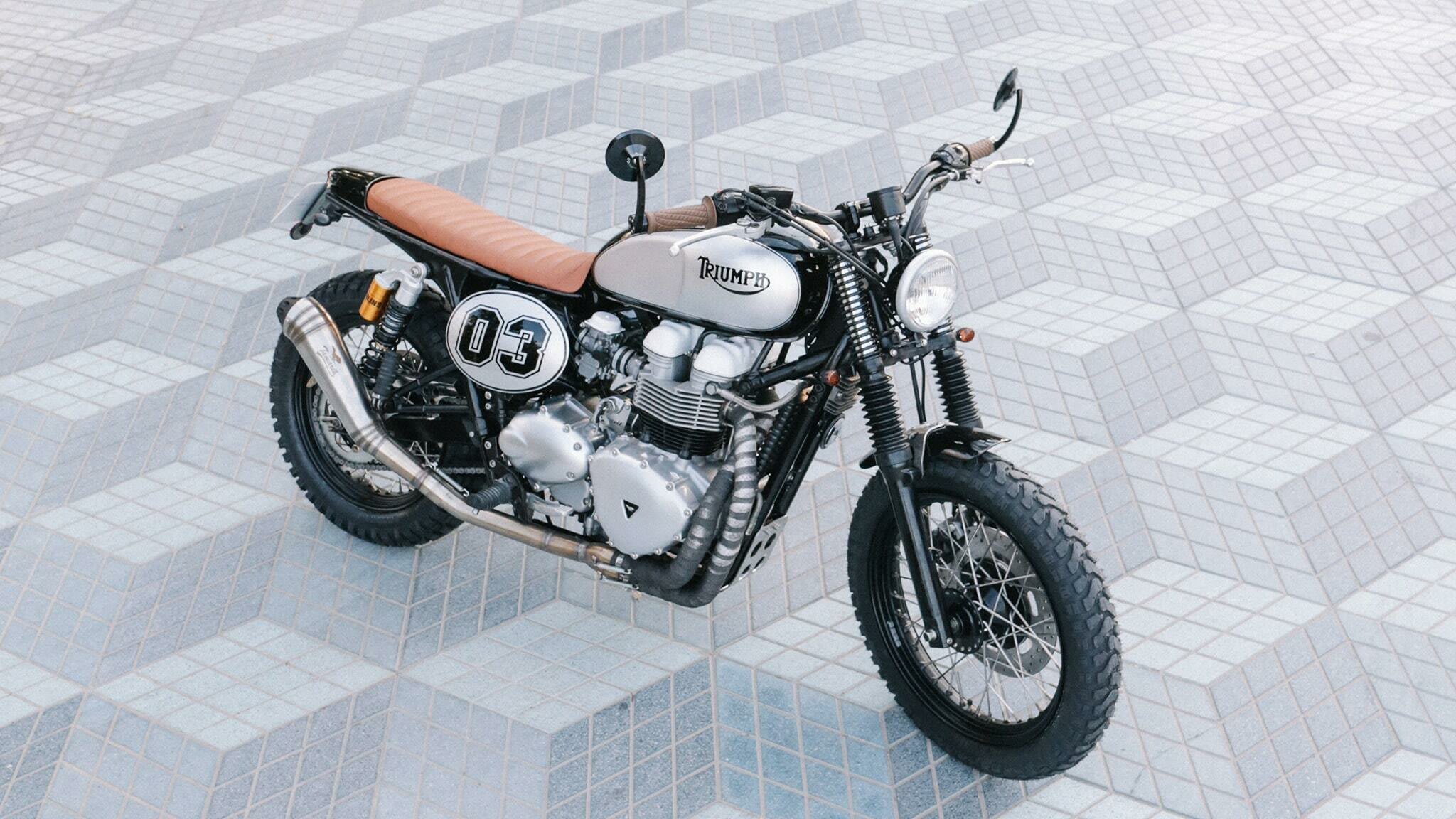 triumph bonneville t100 brat style tamarit pantera