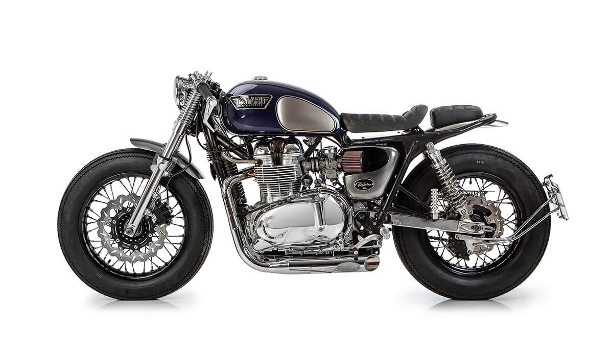 triumph thruxton 900 cafe racer tamarit rubrica