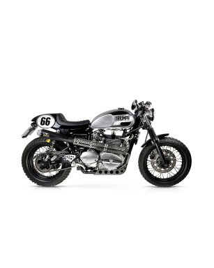 Triumph Thruxton 900 Cafe Racer Black Moustache