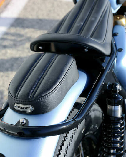 Tamarit motorcycle number 77 | A carbureted Bonneville in satin