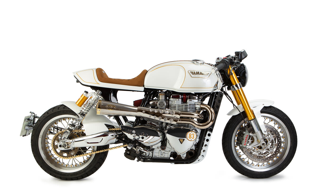 triumph thruxton 900 cafe racer tamarit gullwing