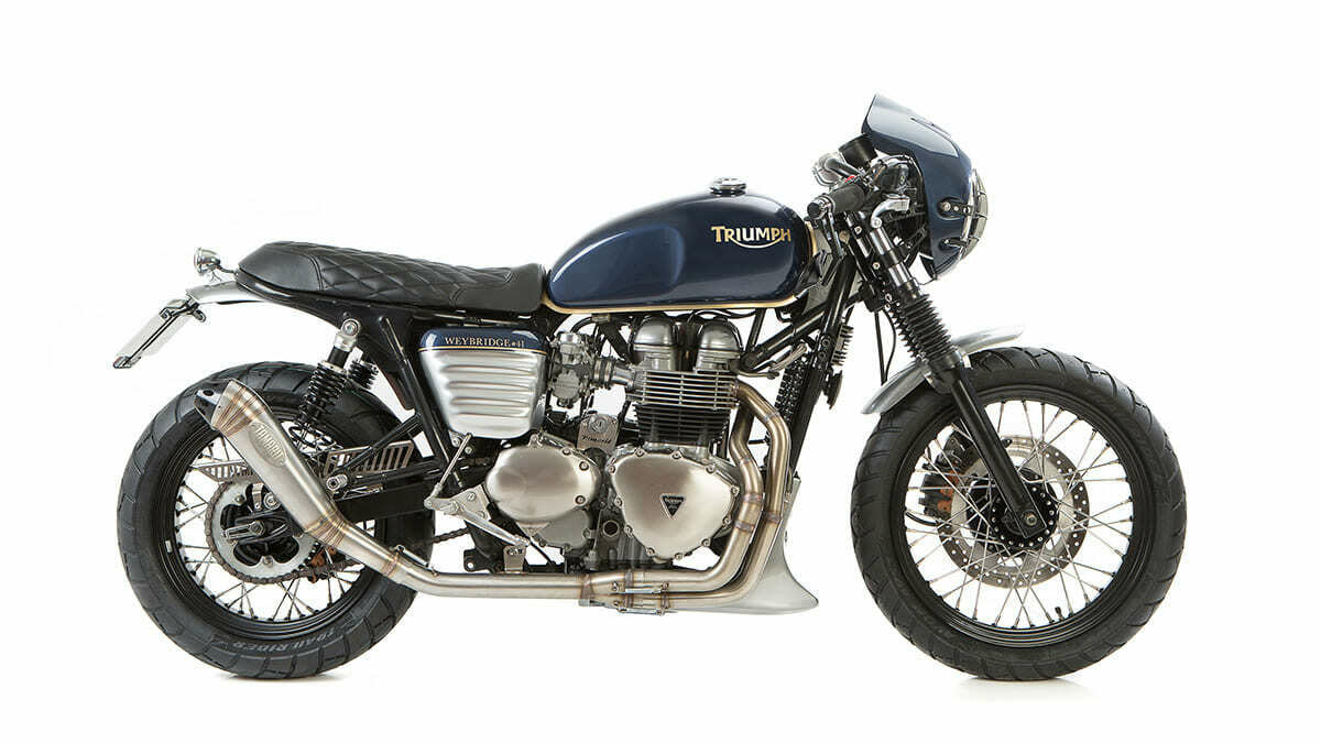 triumph bonneville t100 cafe racer tamarit weybridge