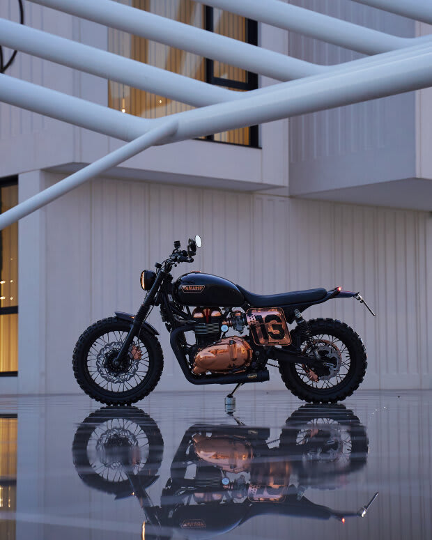 triumph thruxton 1200r cafe racer tamarit missile