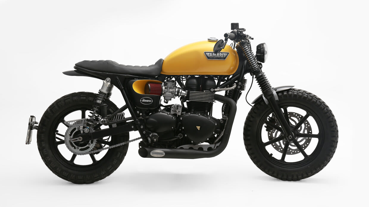 triumph thruxton 1200r cafe racer tamarit missile