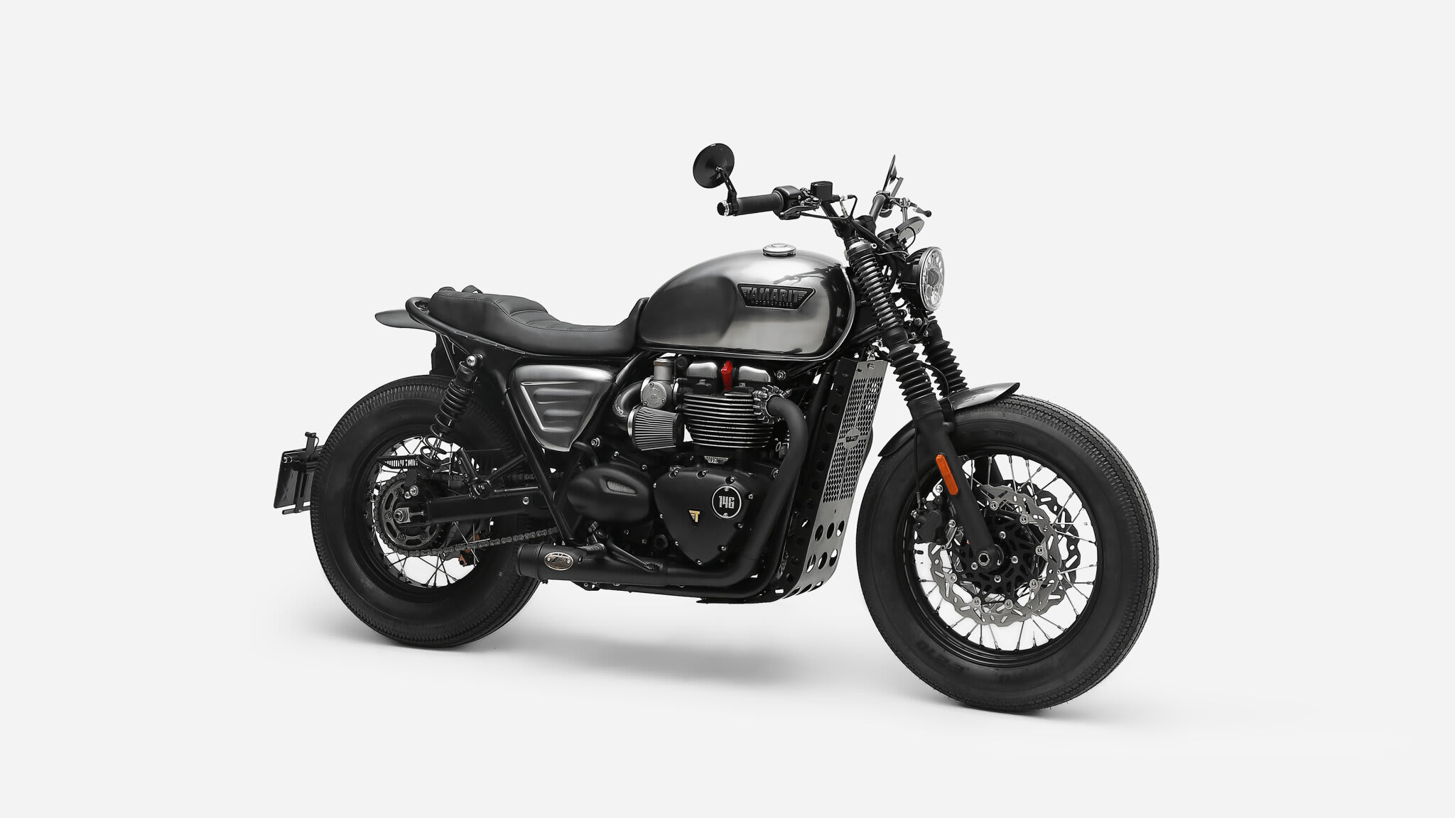 triumph thruxton 1200r cafe racer tamarit missile