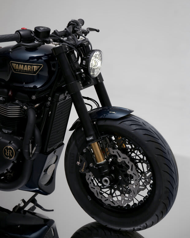 triumph thruxton 1200r cafe racer tamarit missile