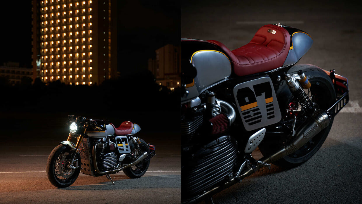 triumph thruxton r cafe racer tamarit soberbia