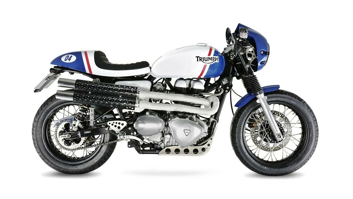 triumph thruxton 900 cafe racer tamarit hawkers one
