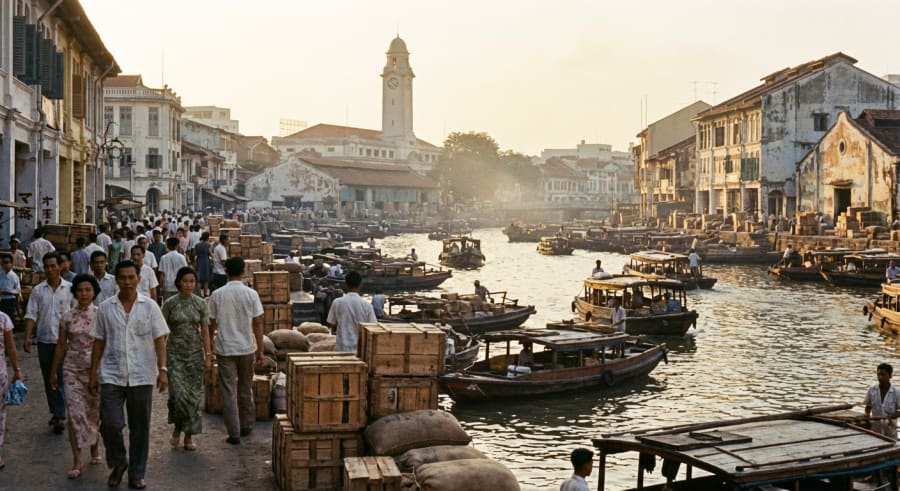 Singapore River in 1965