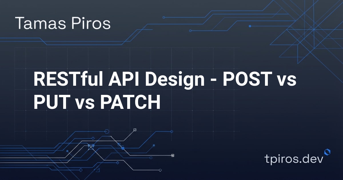 RESTful API Design - POST vs PUT vs PATCH - Tamas Piros