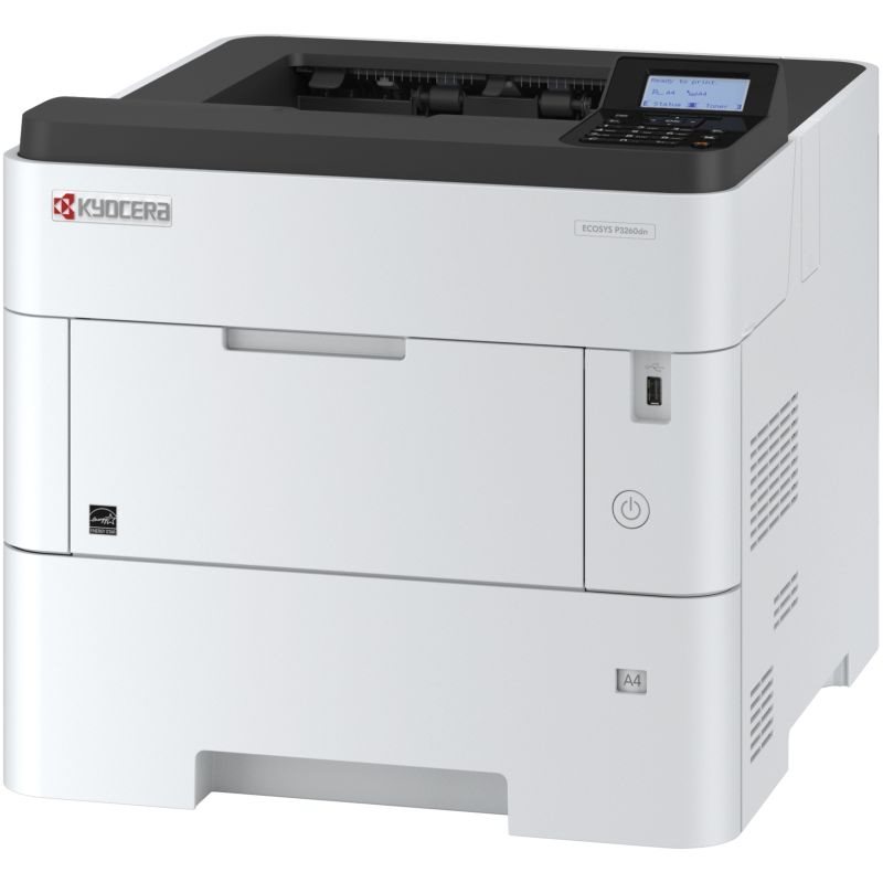Kyocera OEM Kyocera Mita P3260DN (1102WD2US0) Printer, 62 ppm Monochrome, Print, Starter Toner, K=11K Yield