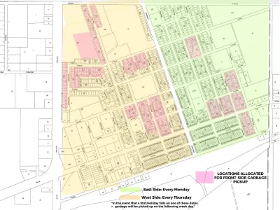 Locations Allocated For Front-Side Garbage Pickup