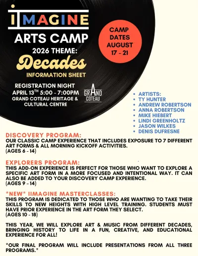 iimagine Arts Camp REGISTRATION KICKOFF INFO