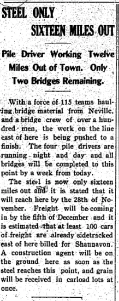 Shaunavon Standard, November 13, 1913