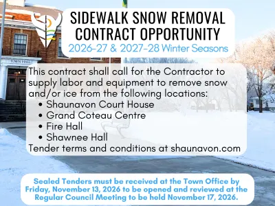 SIDEWALK SNOW REMOVAL CONTRACT BIDS OPEN