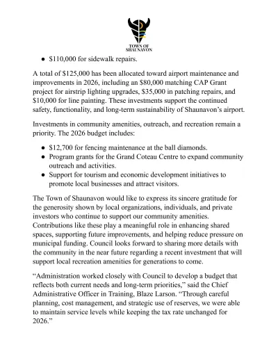 2026 Consolidated Operating Budget
