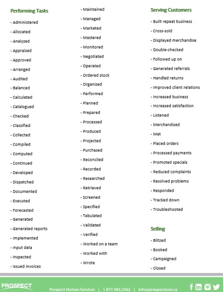 Action Words