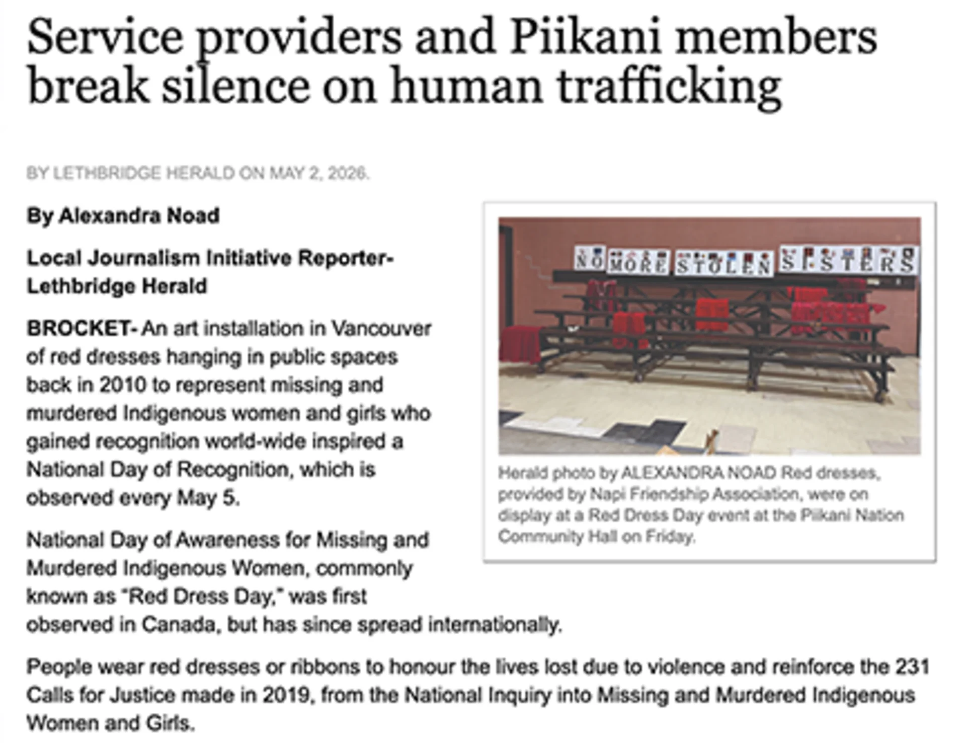 Service providers and Piikani members break silence on human trafficking Banner Image
