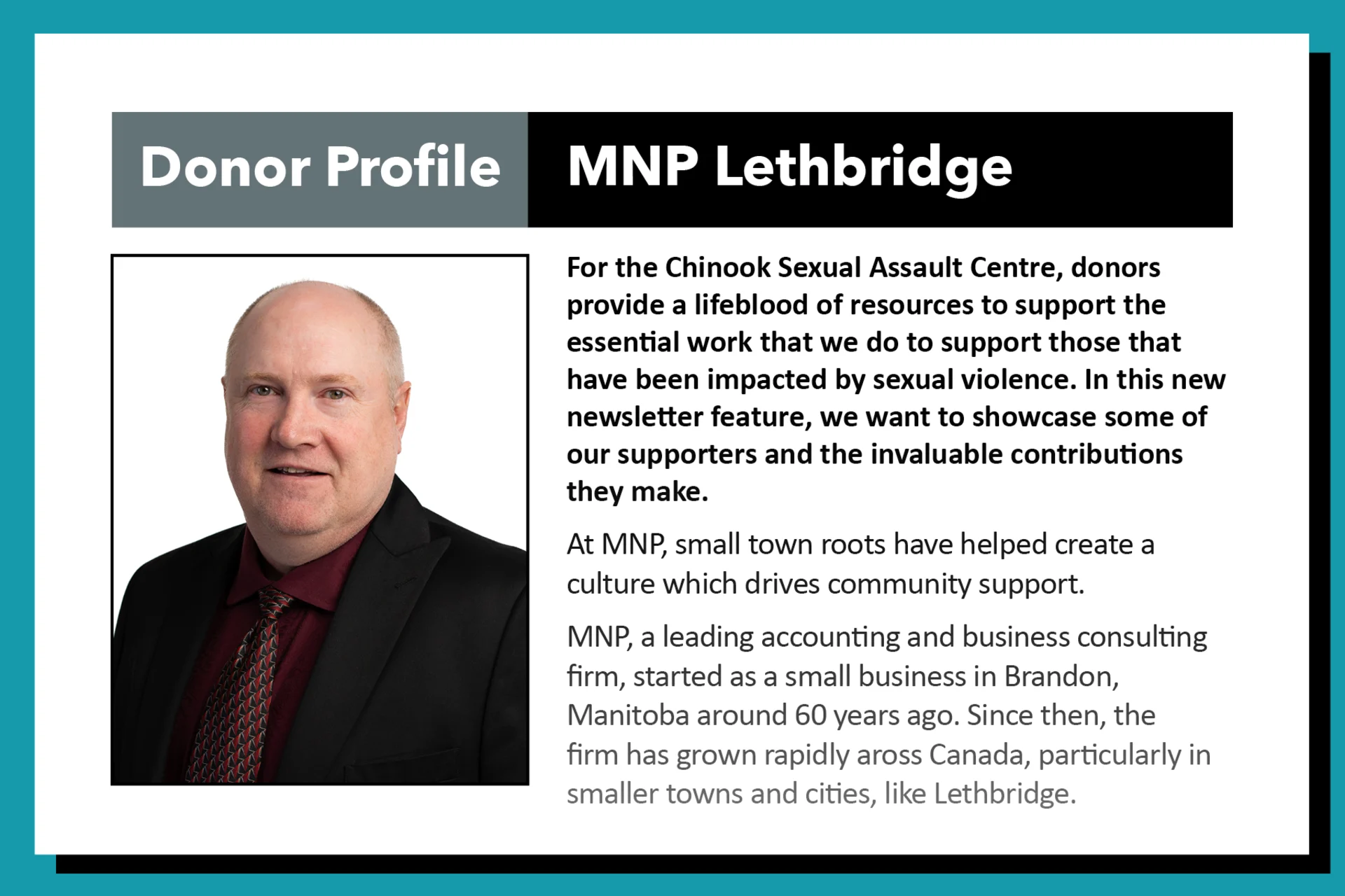 Donor profile - MNP Lethbridge Banner Image