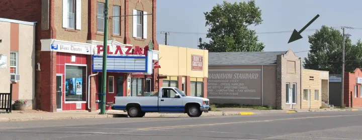 **July 1996**: Lloyd Garthus, contractor, renovated front of The Shaunavon Standard building. **March 2006**: The Shaunavon Standard, along with two Maple Creek newspapers, was bought out by Alberta Newspaper Group, Inc. The business continues to operate from this location.