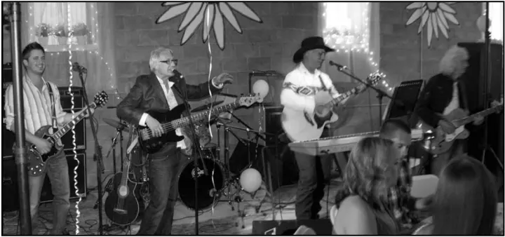 Black 'n' White (l-r) Cody Peskleway, Joe Gregoire, Joey Mizu, Jerry Dumalski, Rocky Winter (drums)