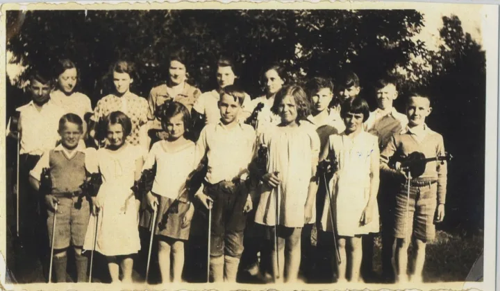 Summer Orchestra Back Row (l-r) Bill Kostick, Kathleen Sanburn, Mrs. Geo Selby. (teacher) Dorothy Akins, Barbara Baird, Phillip Bentley, Grant Cameron and Bill Stevenson. Front Row (l-r) George Lee, Catherine Green, Billie Sharp, Don Soutar, Rosemary Lee, Jean Burness and Jack Baird.
