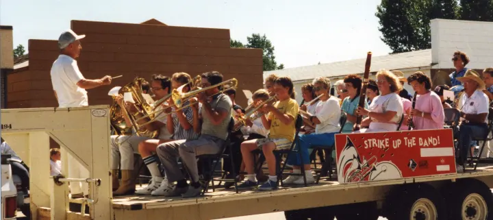Shaunavon Band 1988 in Shaunavon's 75th Anniversary Parade
